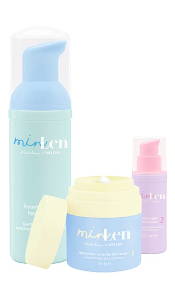 minLen Face Care Routine by Madeleine x Weleda