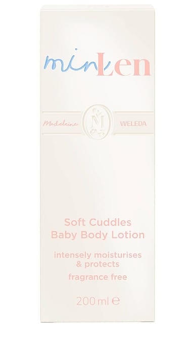 minLen Soft Cuddles Baby Body Lotion by Madeleine x Weleda