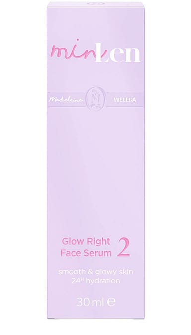 minLen Glow Right Face Serum av Madeleine x Weleda