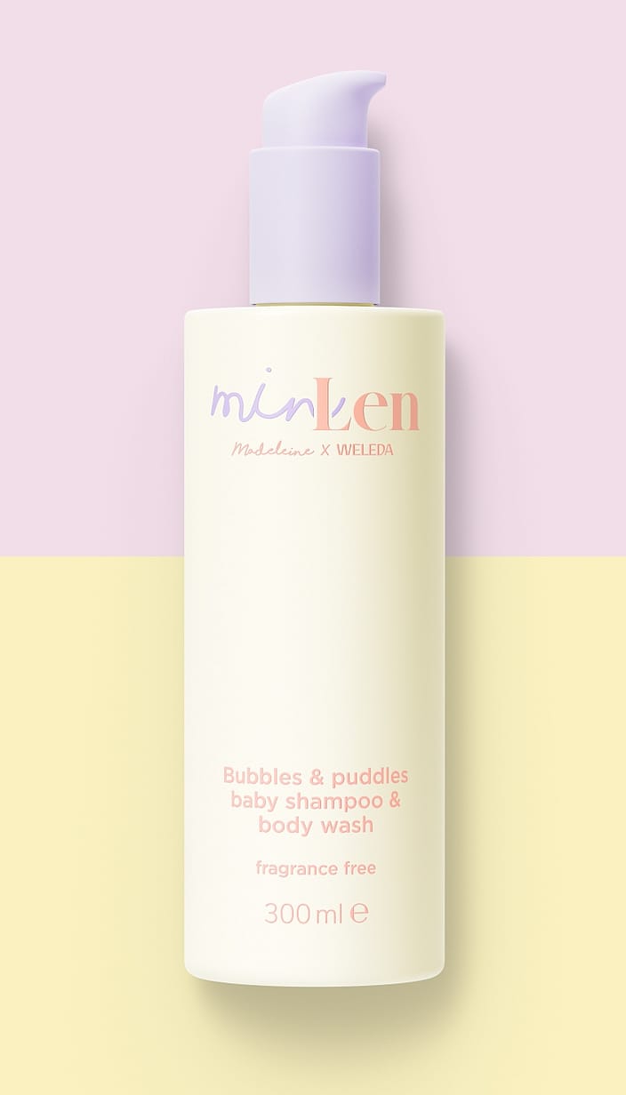minLen Bubbles & Puddles Baby Shampoo & Body Wash by Madeleine x Weleda
