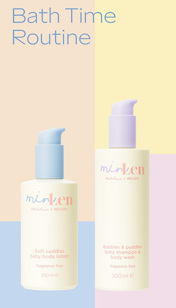 minLen Soft Cuddles Baby Body Lotion by Madeleine x Weleda