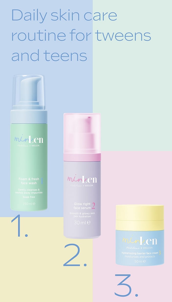 minLen Glow Right Face Serum av Madeleine x Weleda