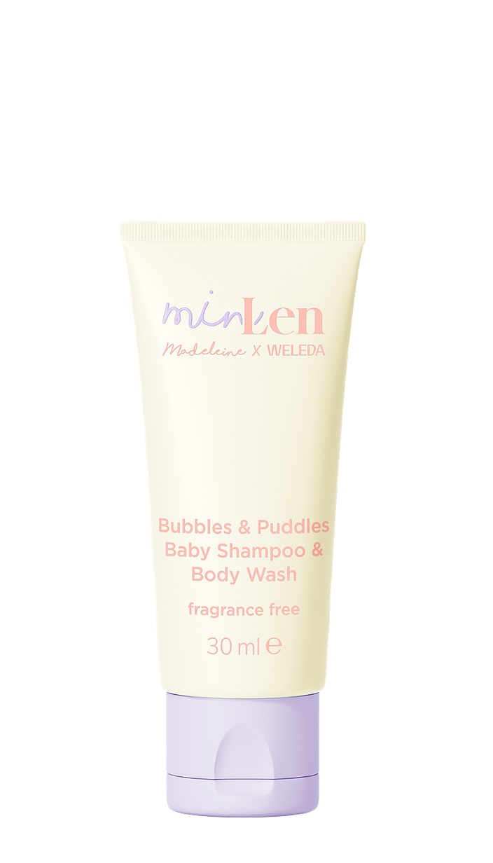 minLen Bubbles & Puddles Baby Shampoo & Body Wash by Madeleine x Weleda mini 30ml