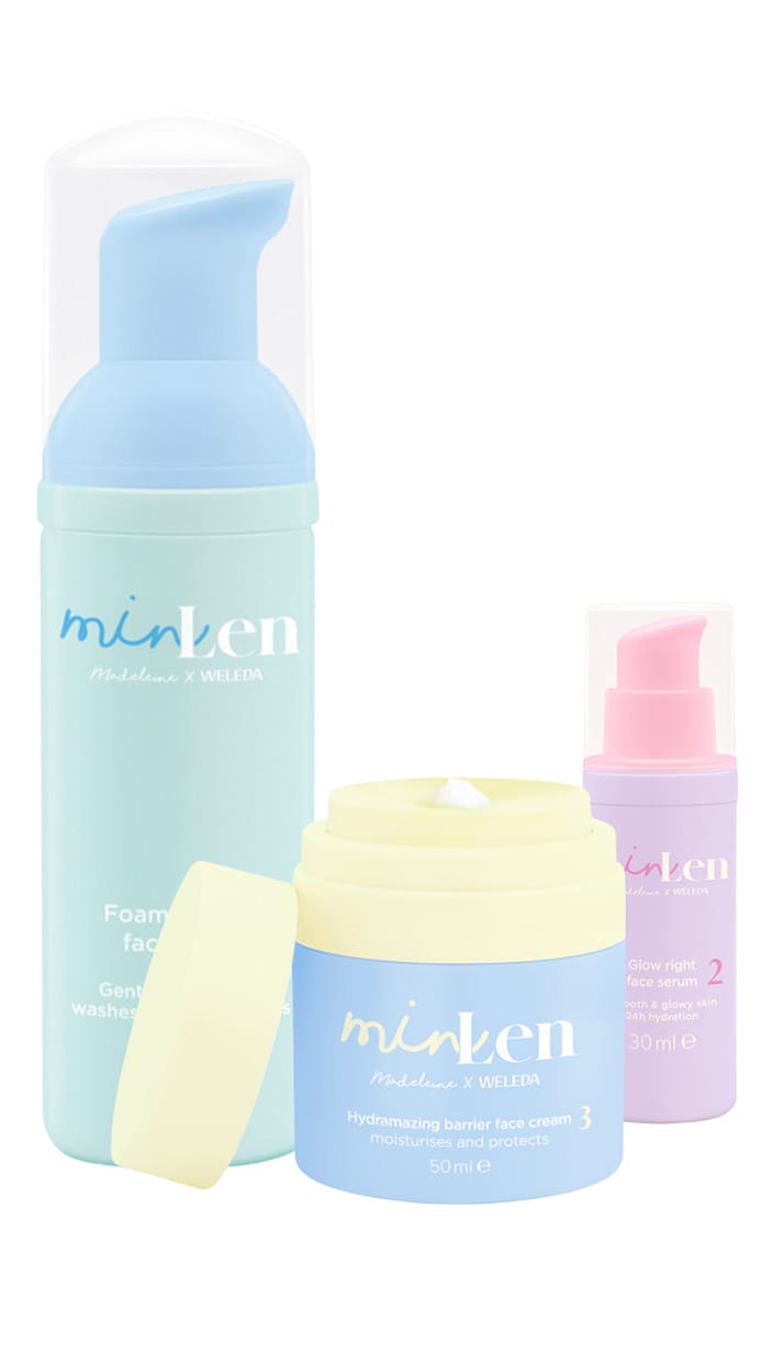 minLen Face Care Routine by Madeleine x Weleda